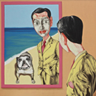 曾梵志 面具系列1998廿六號 油畫畫面